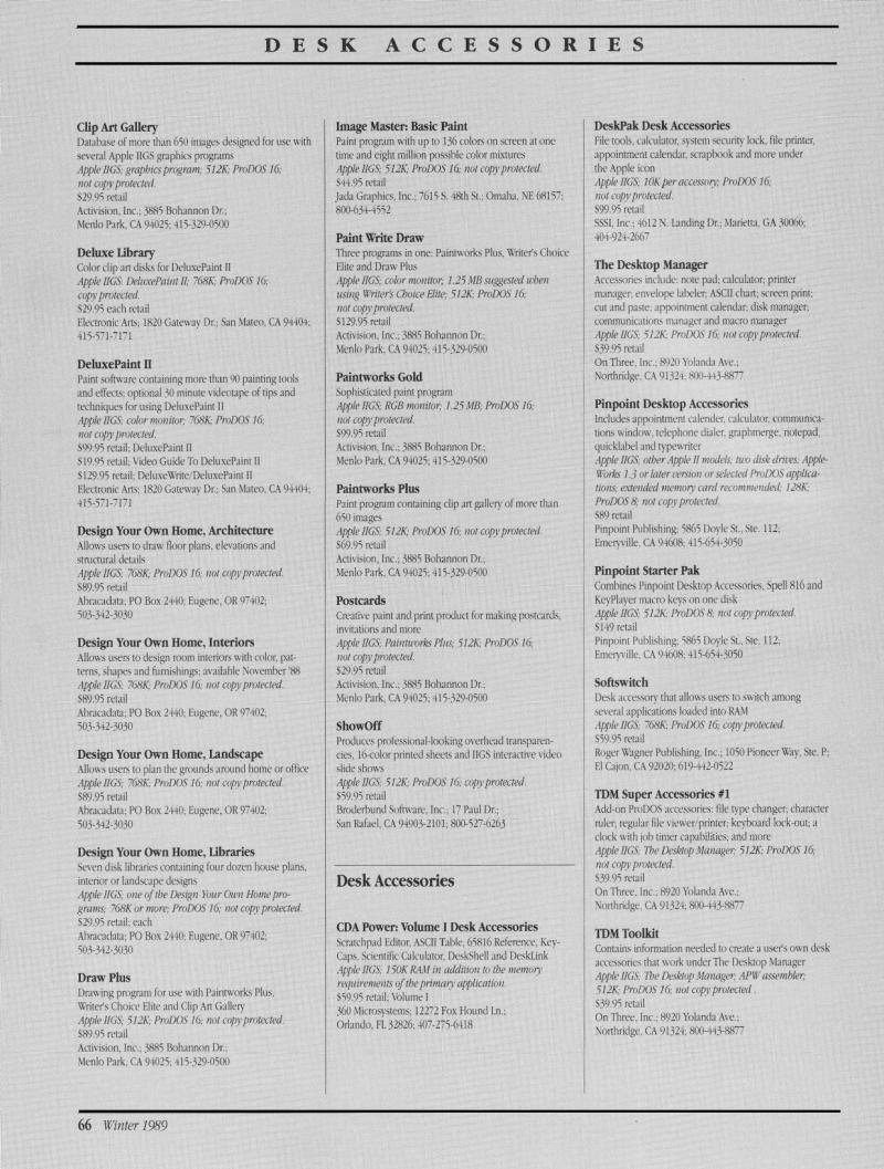 IIgs Buyers Guide 1989 Winter — page 68