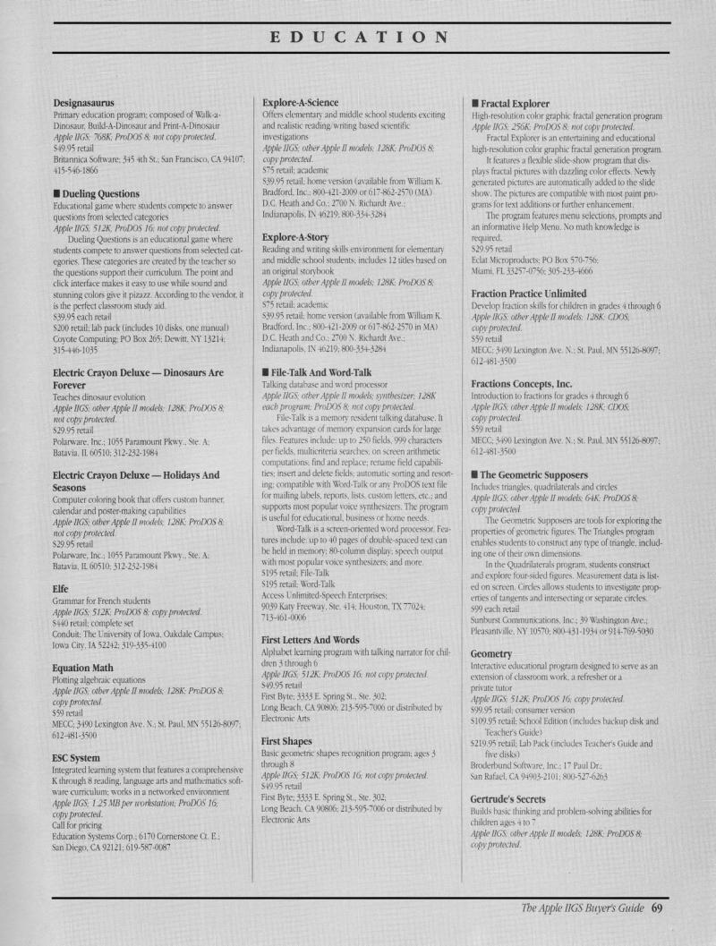 IIgs Buyers Guide 1989 Winter — page 71