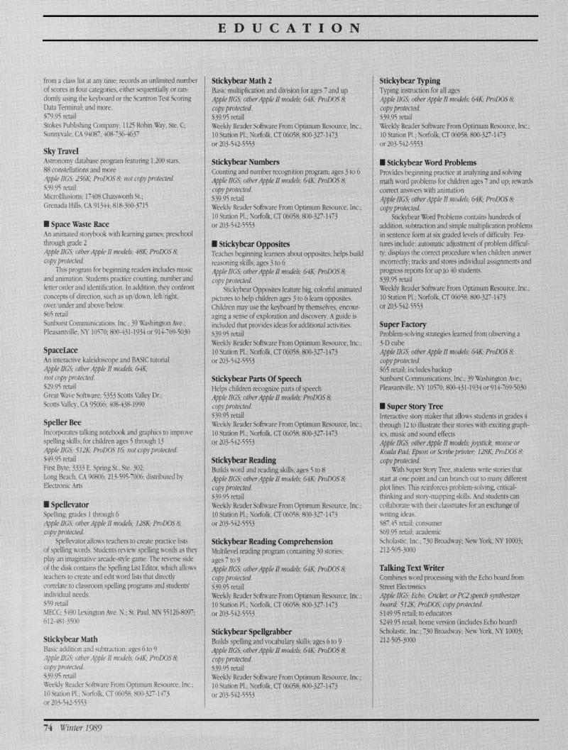 IIgs Buyers Guide 1989 Winter — page 78