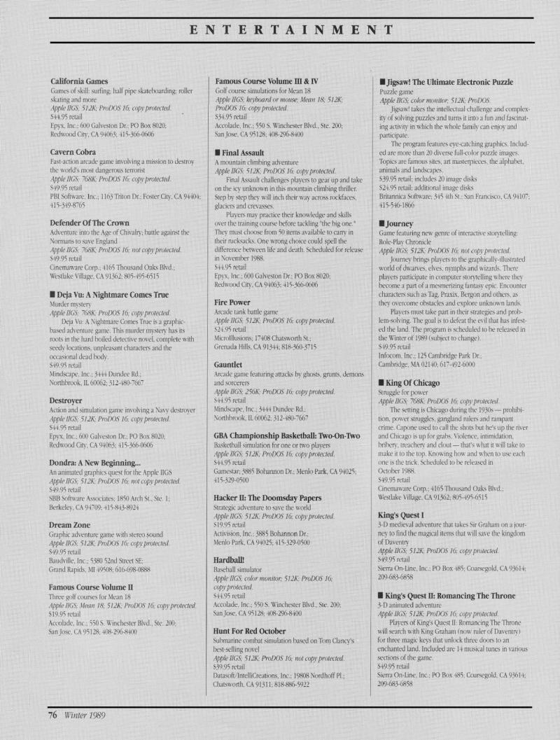 IIgs Buyers Guide 1989 Winter — page 80