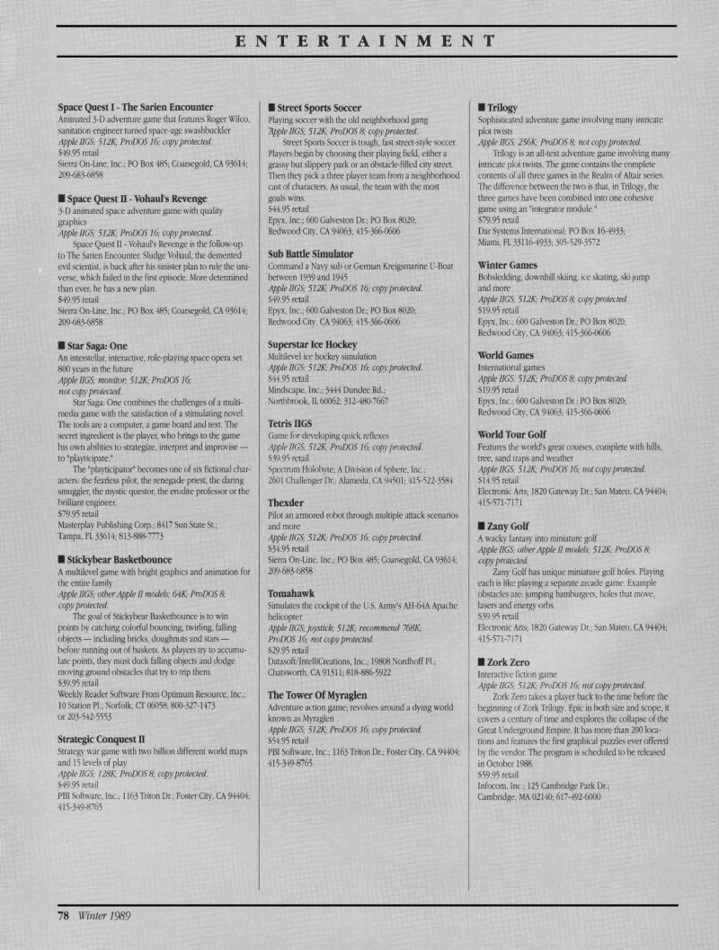IIgs Buyers Guide 1989 Winter — page 82