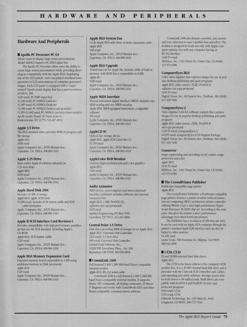 IIgs Buyers Guide 1989 Winter — page 83