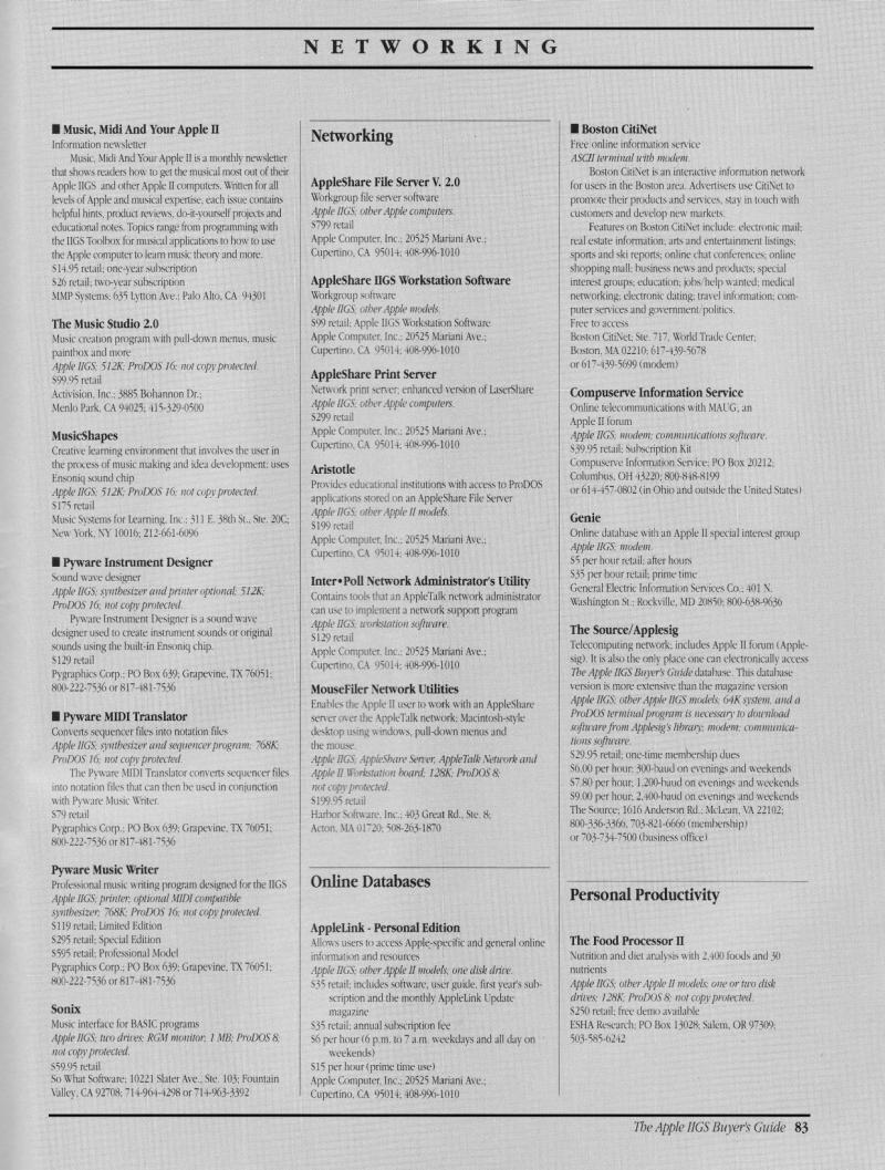IIgs Buyers Guide 1989 Winter — page 87