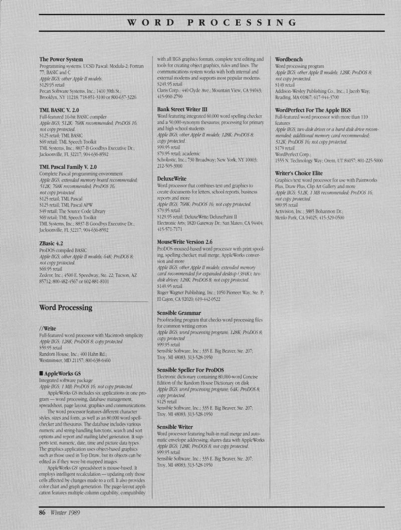 IIgs Buyers Guide 1989 Winter — page 90