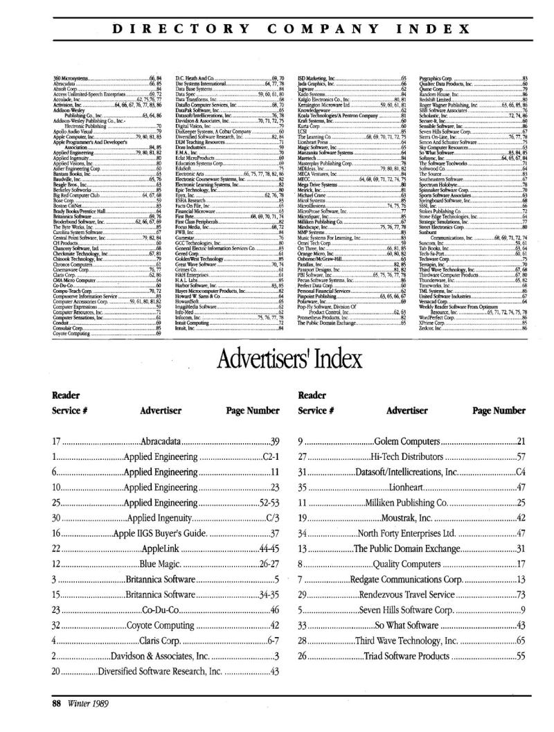 IIgs Buyers Guide 1989 Winter — page 92