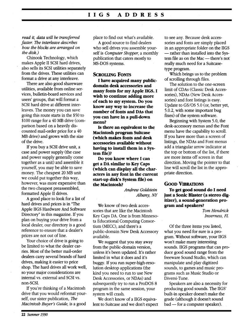 IIgs Buyers Guide 1990 Summer — page 24