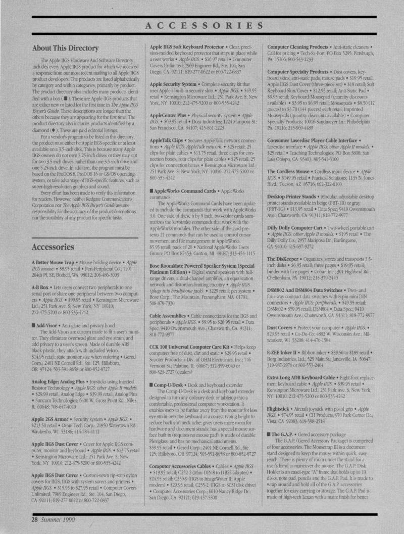IIgs Buyers Guide 1990 Summer — page 30
