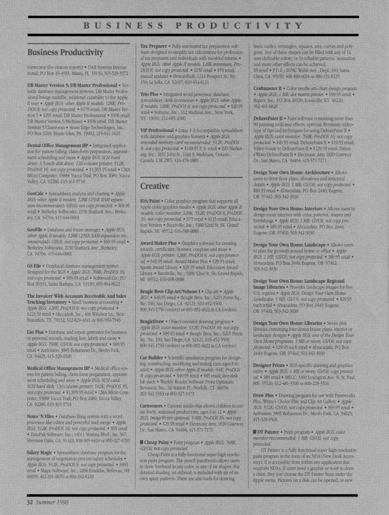 IIgs Buyers Guide 1990 Summer — page 34