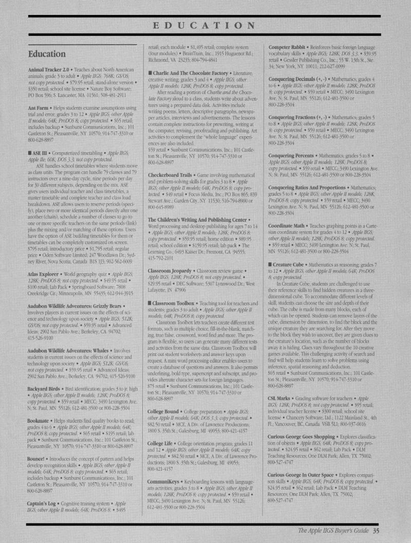 IIgs Buyers Guide 1990 Summer — page 37