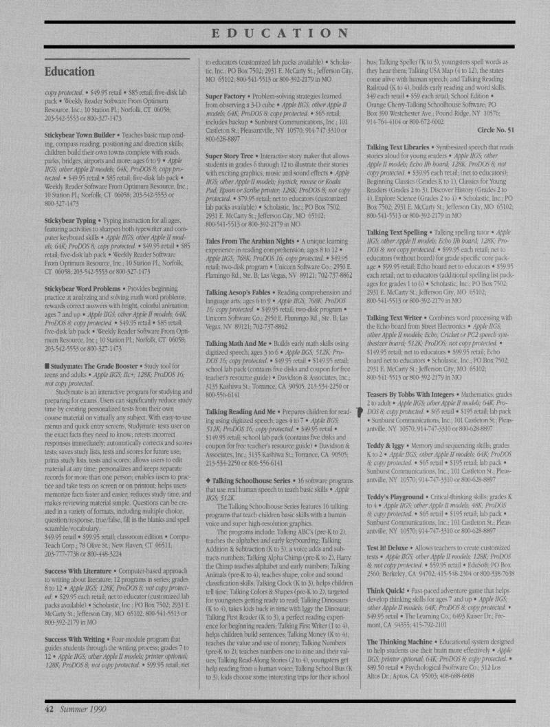 IIgs Buyers Guide 1990 Summer — page 44