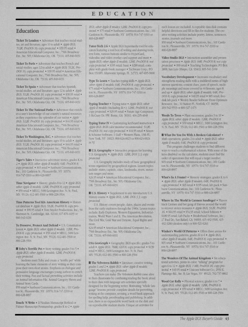 IIgs Buyers Guide 1990 Summer — page 45