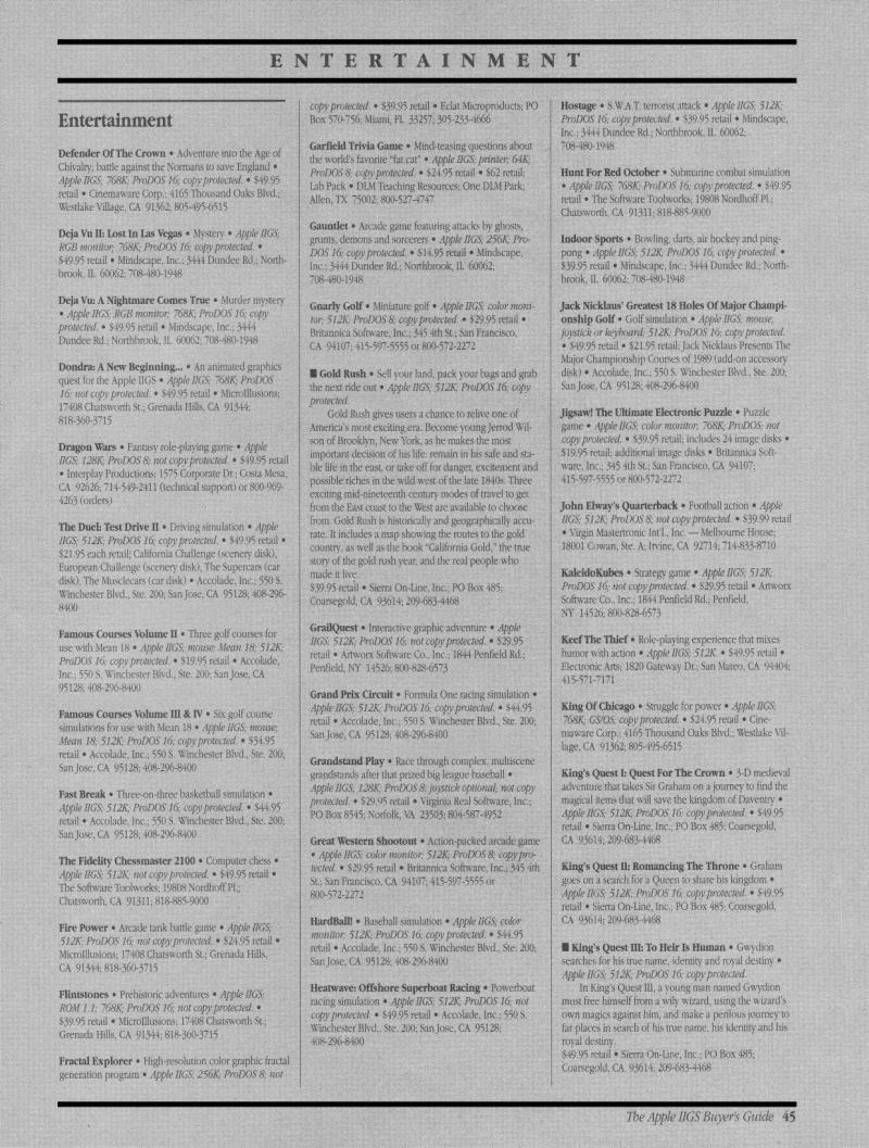 IIgs Buyers Guide 1990 Summer — page 47
