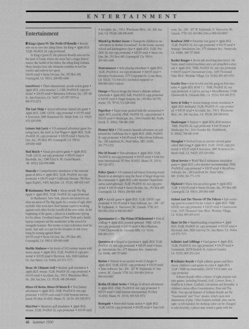 IIgs Buyers Guide 1990 Summer — page 48