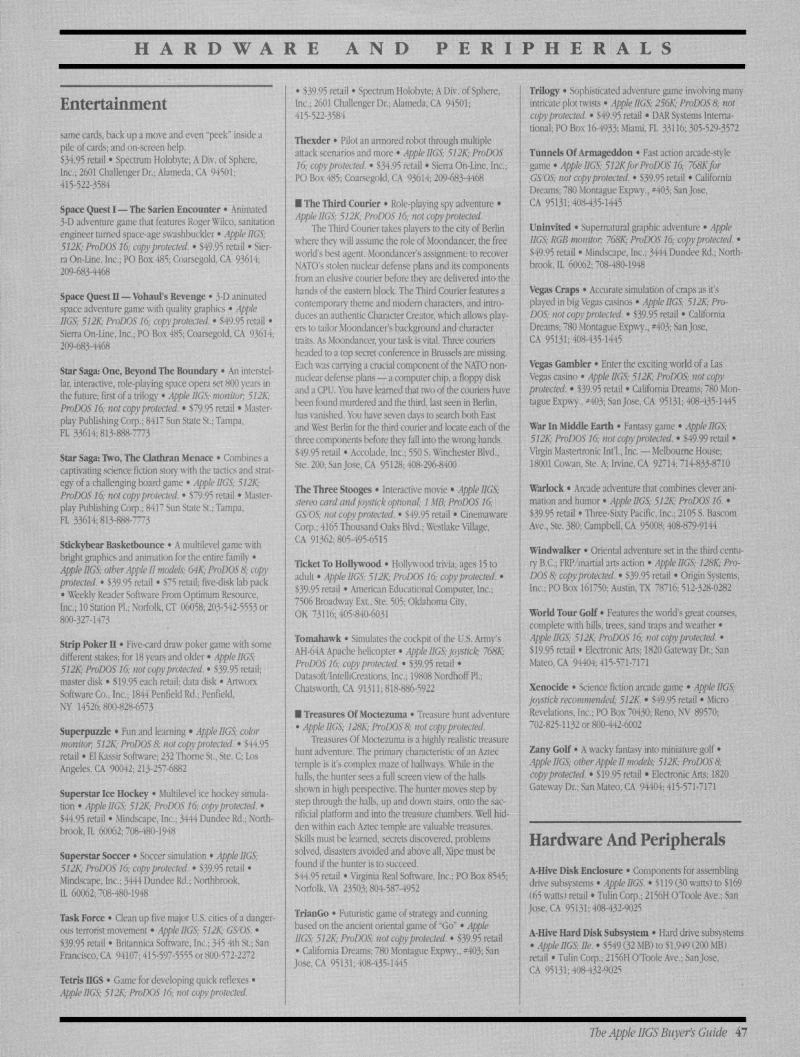 IIgs Buyers Guide 1990 Summer — page 49