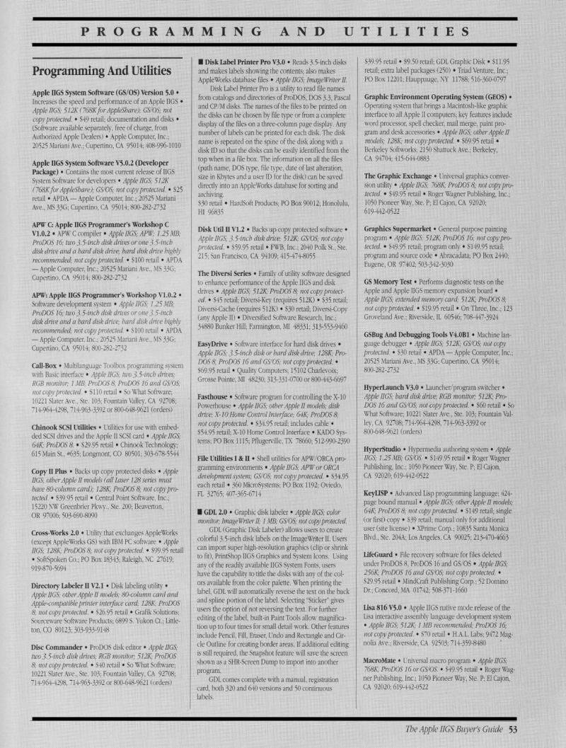 IIgs Buyers Guide 1990 Summer — page 57