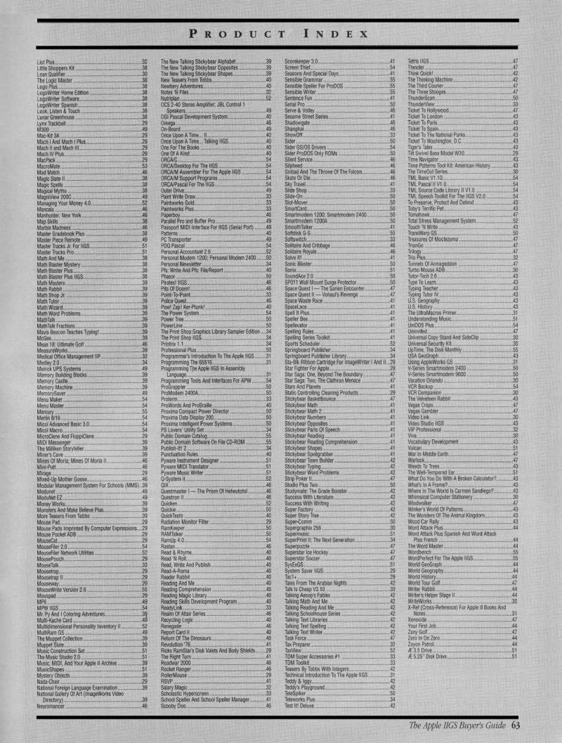 IIgs Buyers Guide 1990 Summer — page 67