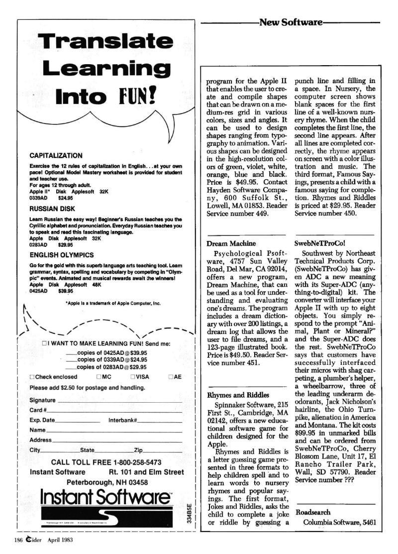 InCider198304 — page 186