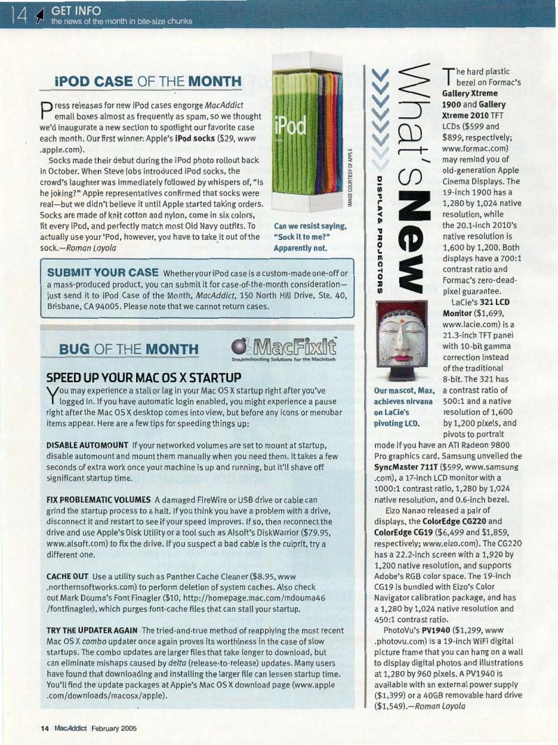 MacAddict 102 200502 — page 16