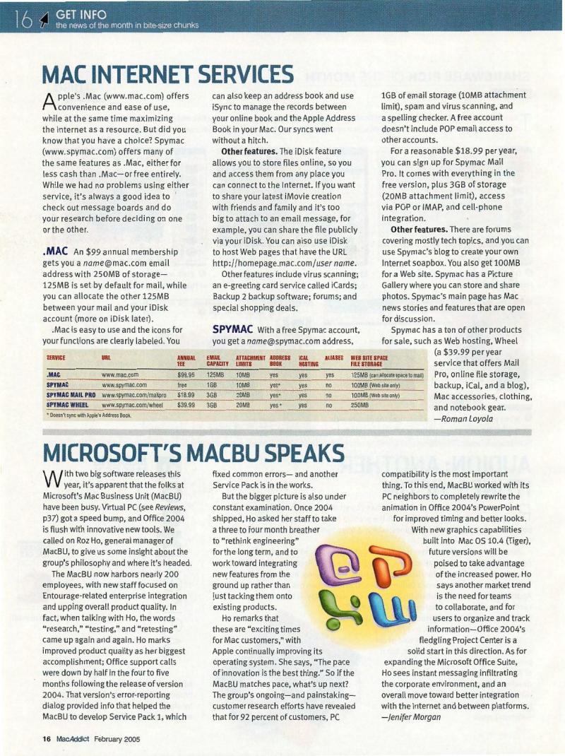 MacAddict 102 200502 — page 18