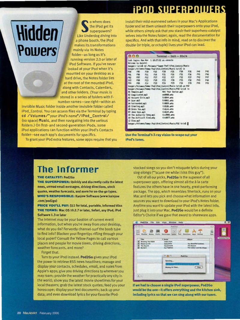 MacAddict 102 200502 — page 22
