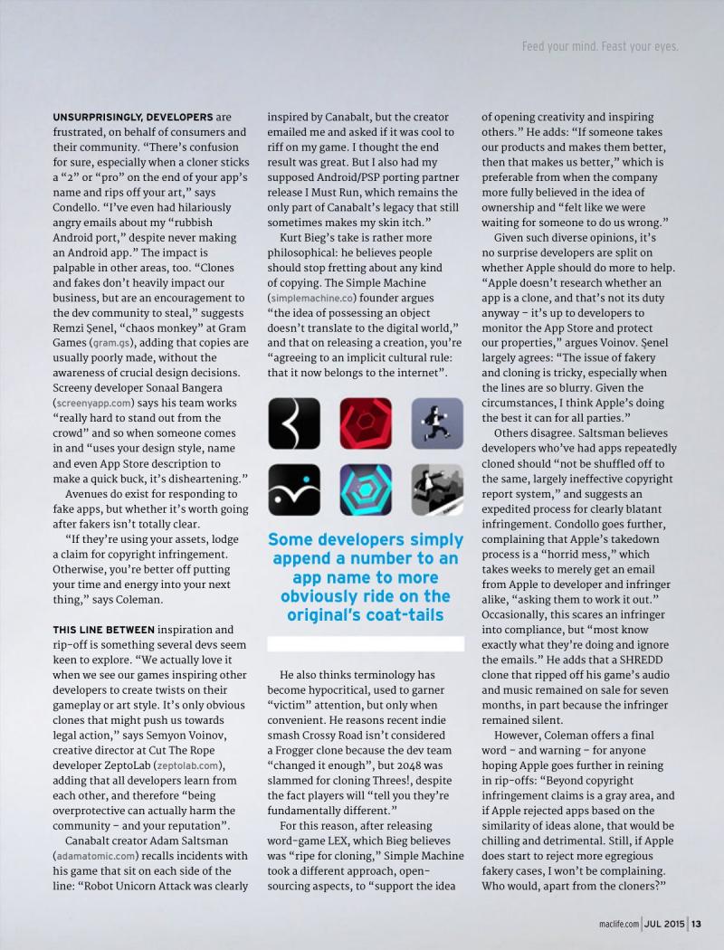 MacLife July 2015 USA — page 13