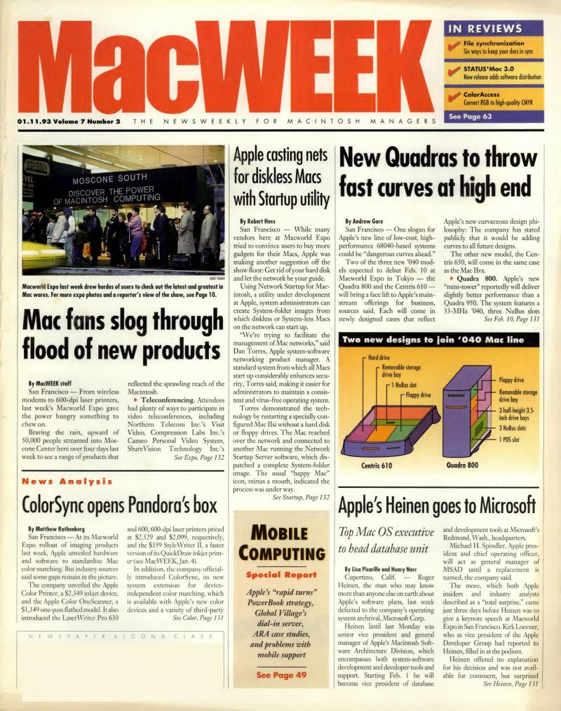 MacWEEKV07N02 — page 1