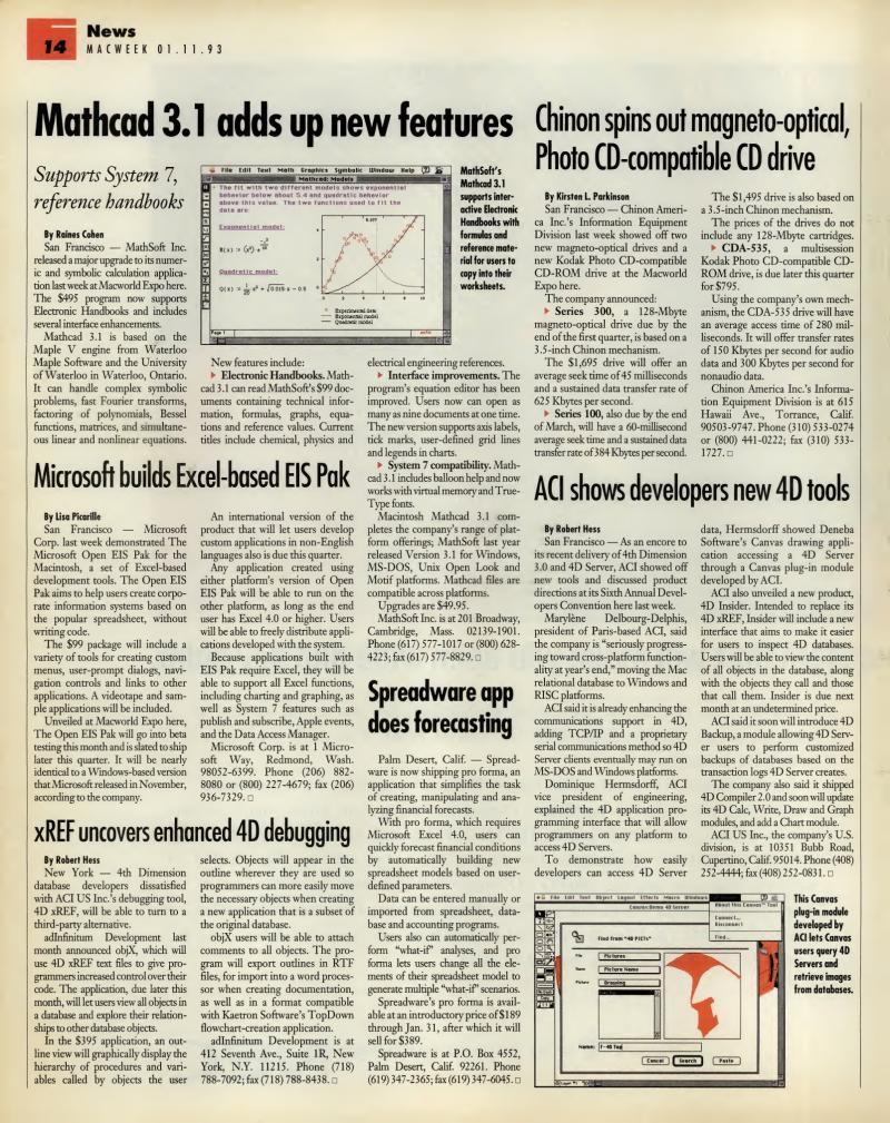 MacWEEKV07N02 — page 14