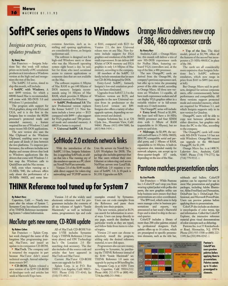 MacWEEKV07N02 — page 16