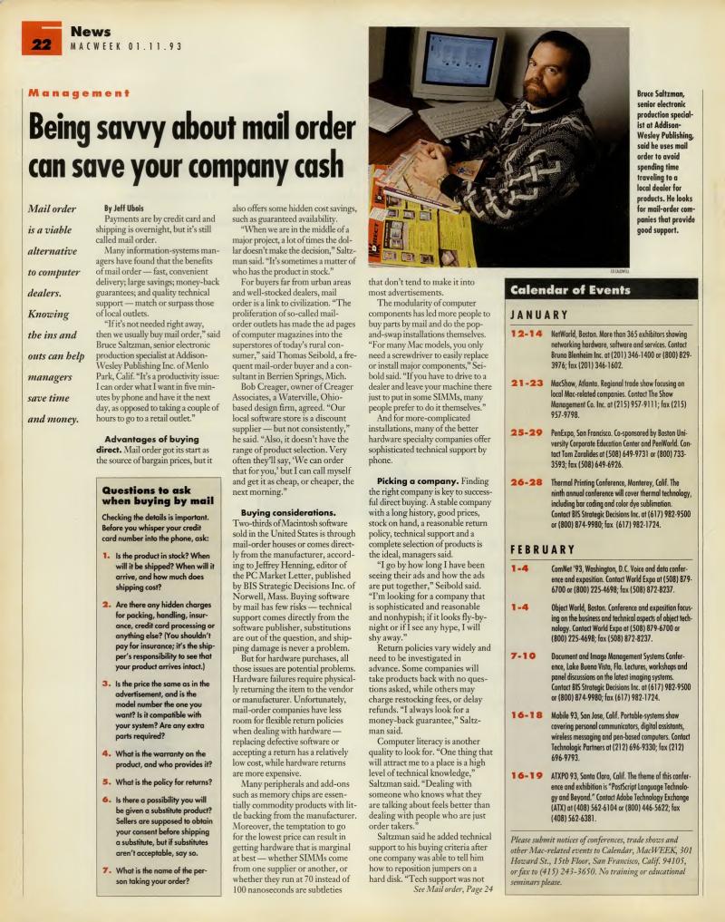 MacWEEKV07N02 — page 22