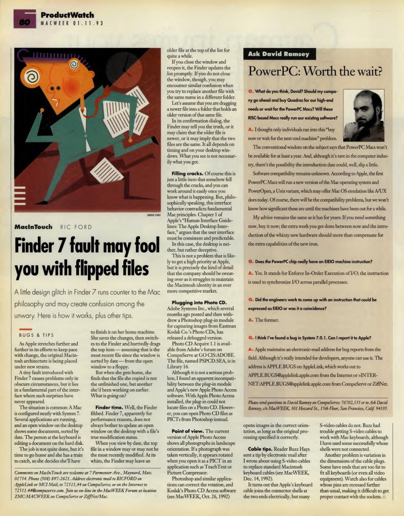 MacWEEKV07N02 — page 80