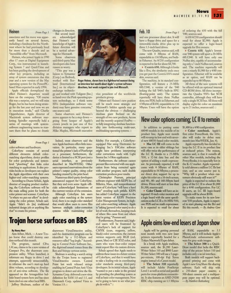 MacWEEKV07N02 — page 131