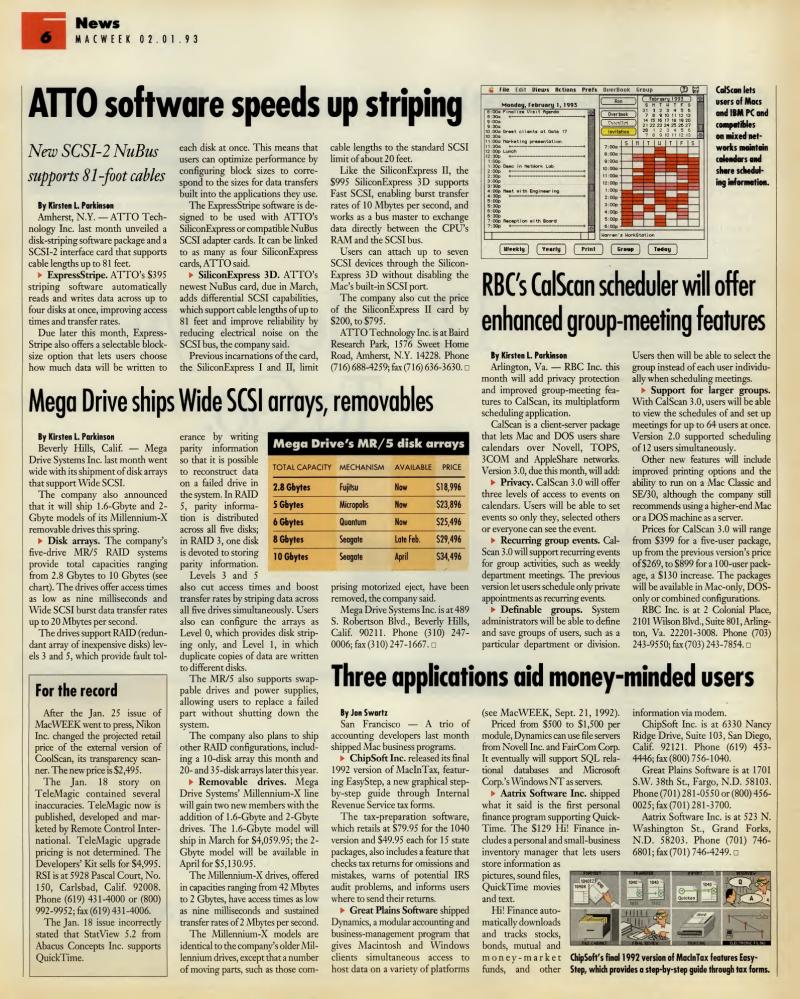 MacWEEKV07N05 — page 6