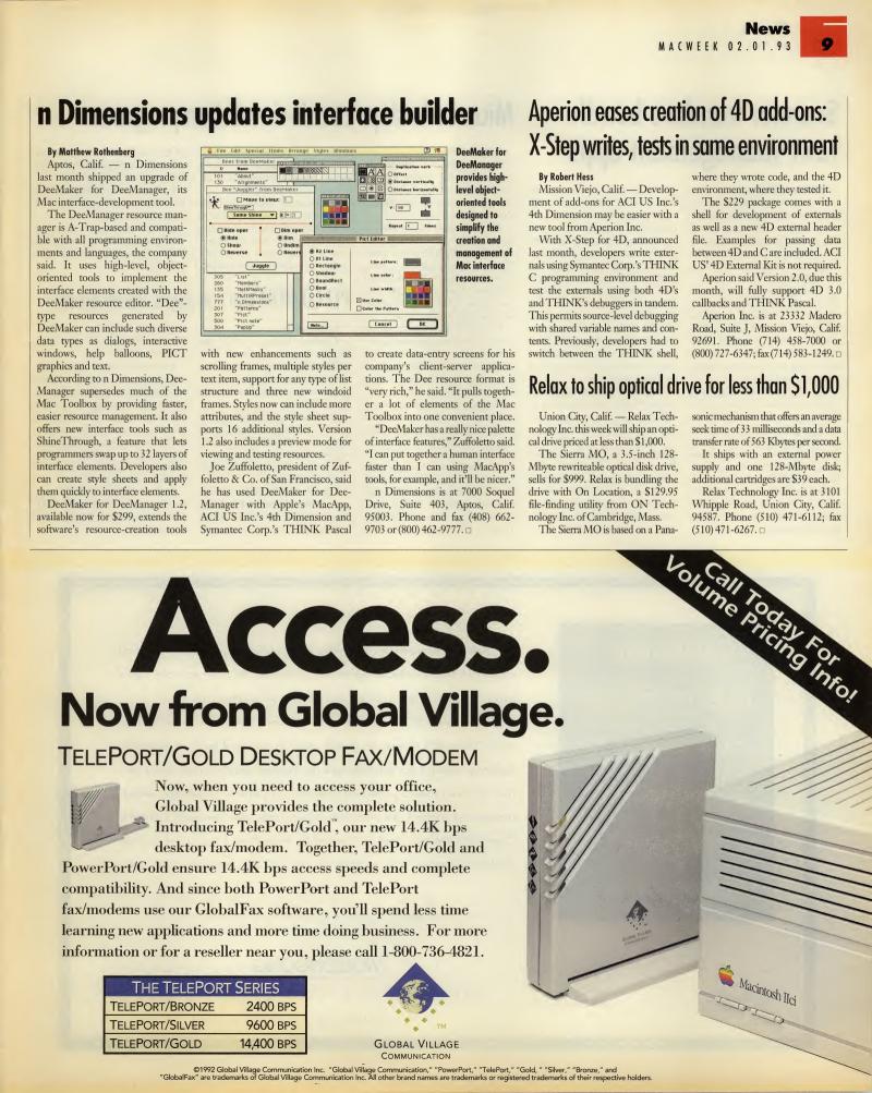 MacWEEKV07N05 — page 9