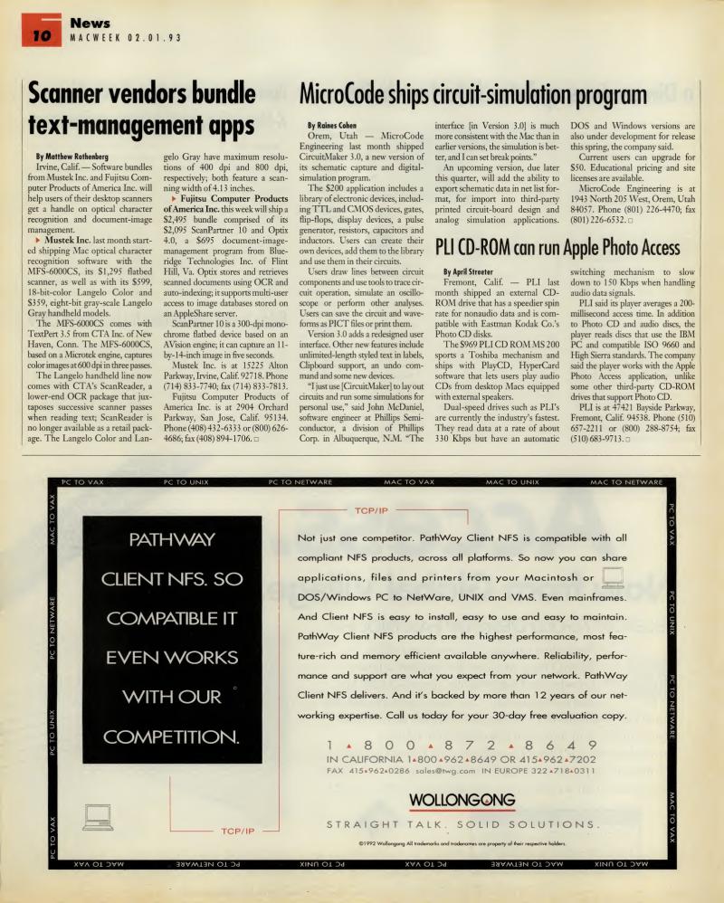 MacWEEKV07N05 — page 10