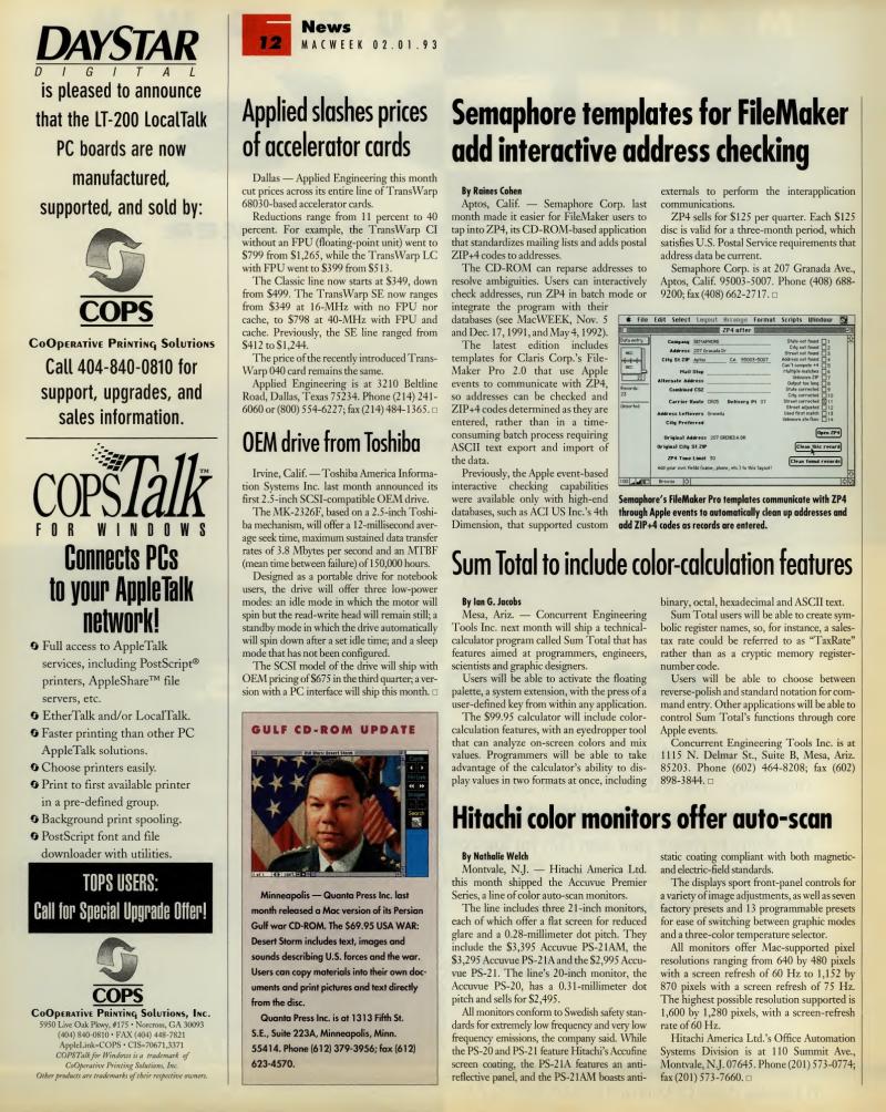 MacWEEKV07N05 — page 12