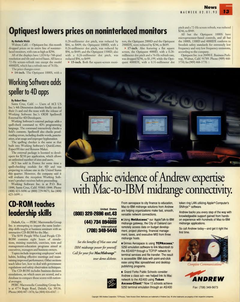 MacWEEKV07N05 — page 13