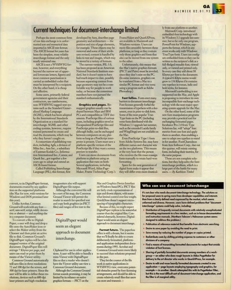 MacWEEKV07N05 — page 33