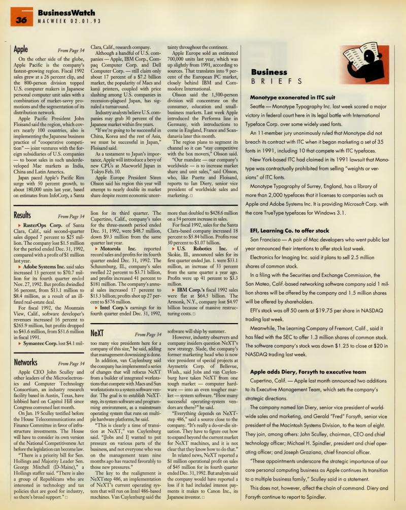 MacWEEKV07N05 — page 36
