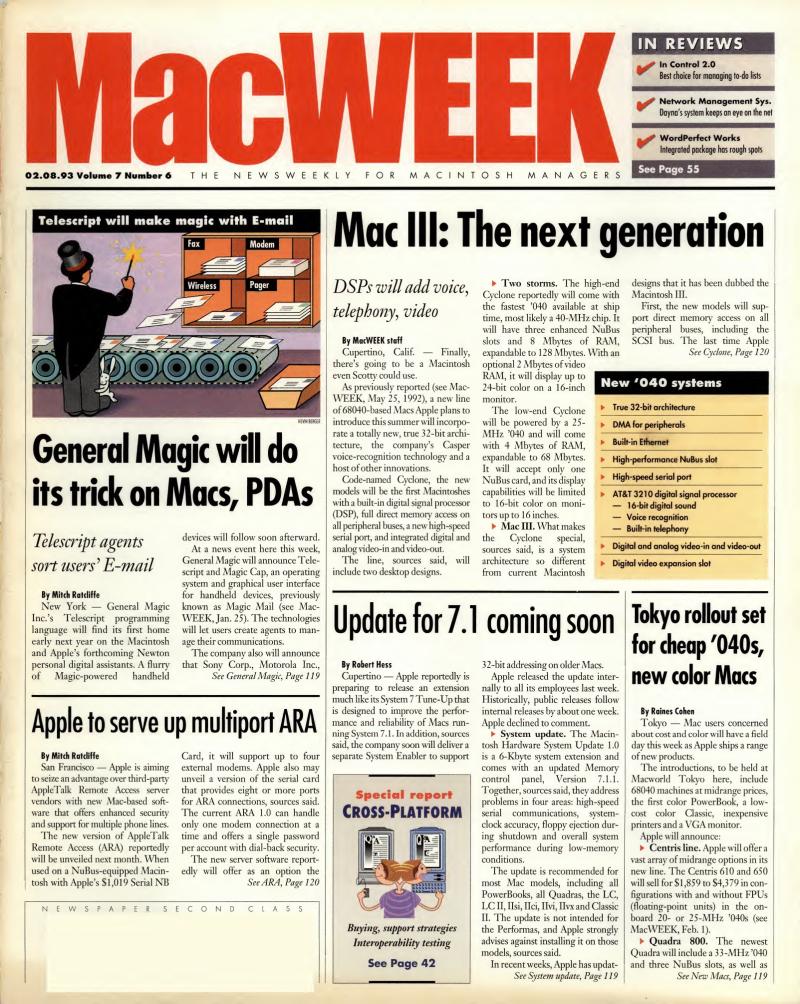MacWEEKV07N06 — page 1