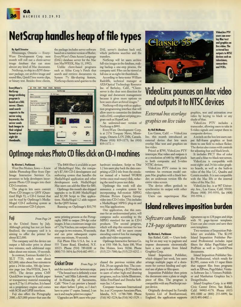 MacWEEKV07N13 — page 26