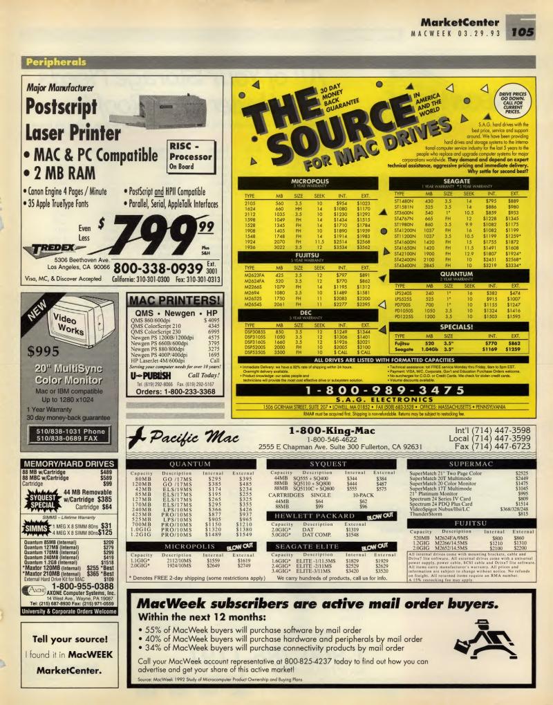 MacWEEKV07N13 — page 107