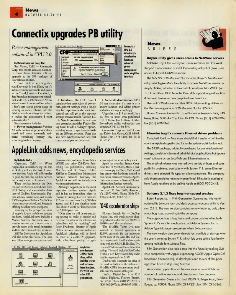 MacWEEKV07N17 — page 4