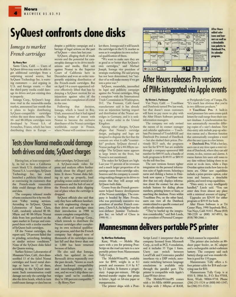 MacWEEKV07N18 — page 4