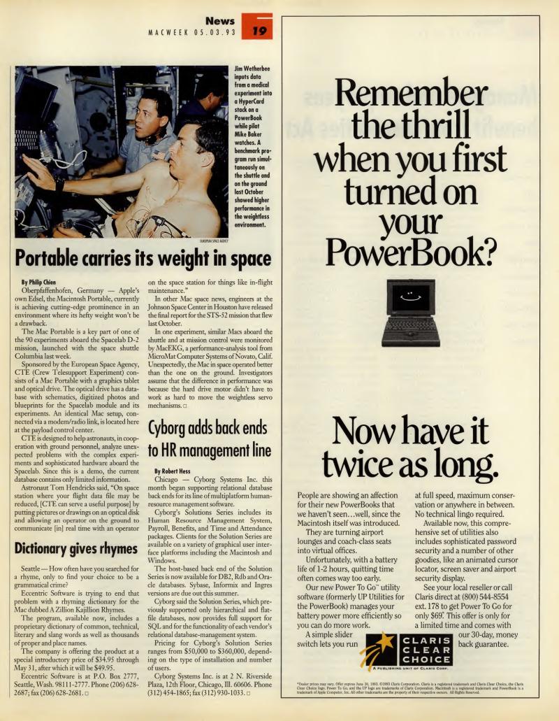MacWEEKV07N18 — page 19