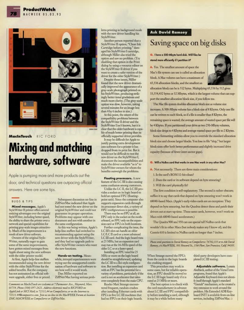 MacWEEKV07N18 — page 78