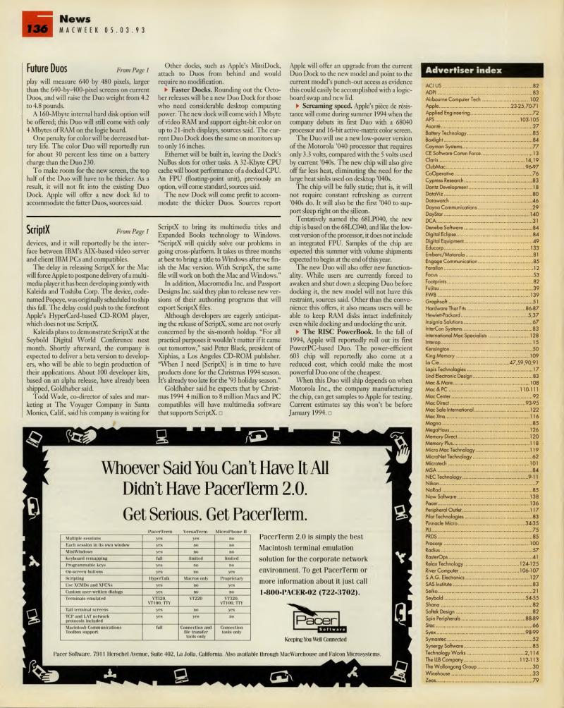 MacWEEKV07N18 — page 136