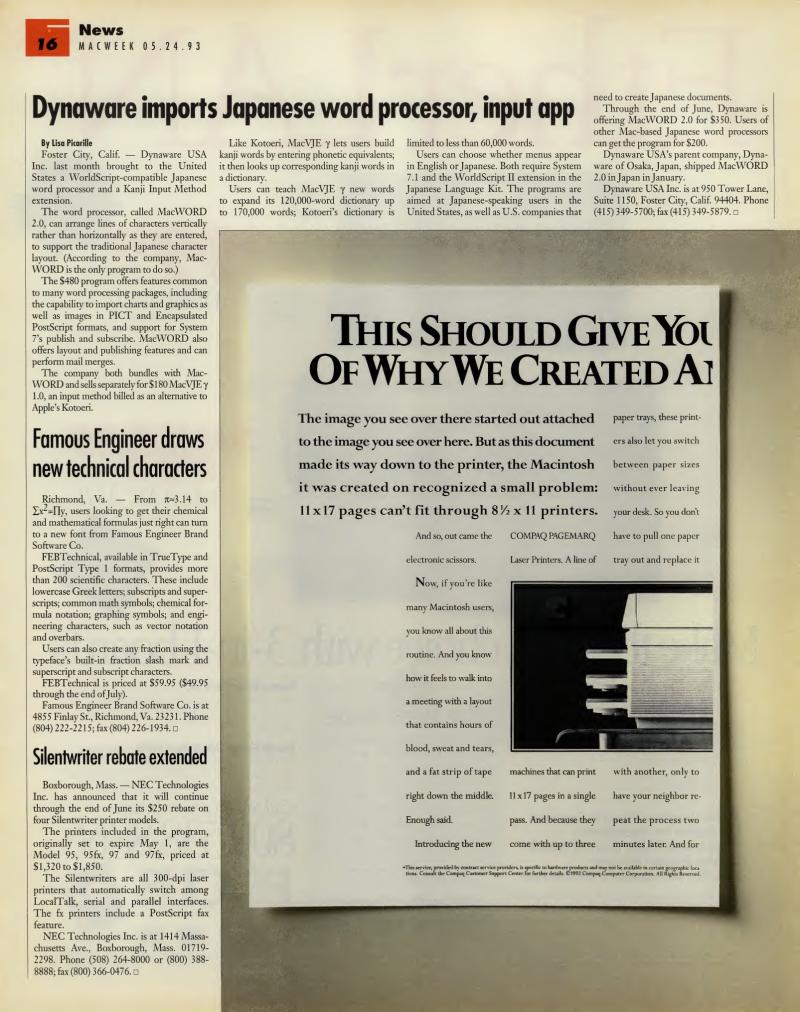 MacWEEKV07N21 — page 16