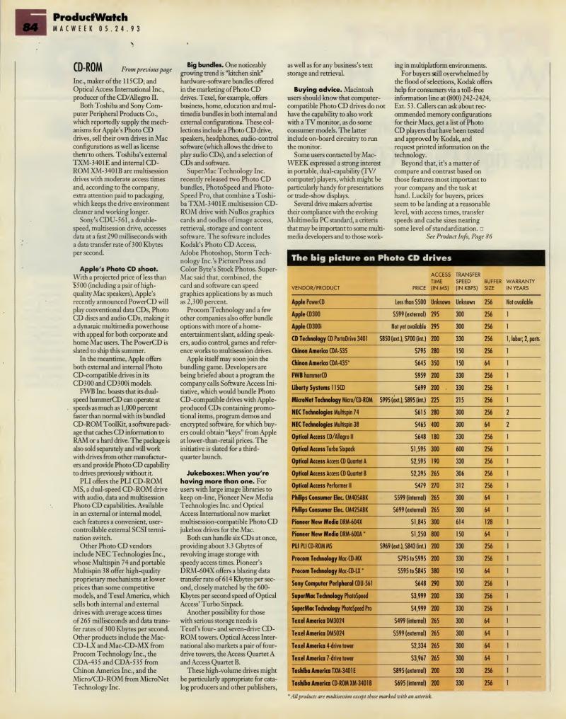 MacWEEKV07N21 — page 84
