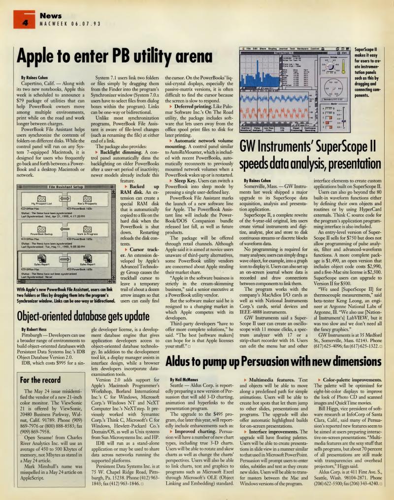 MacWEEKV07N23 — page 4