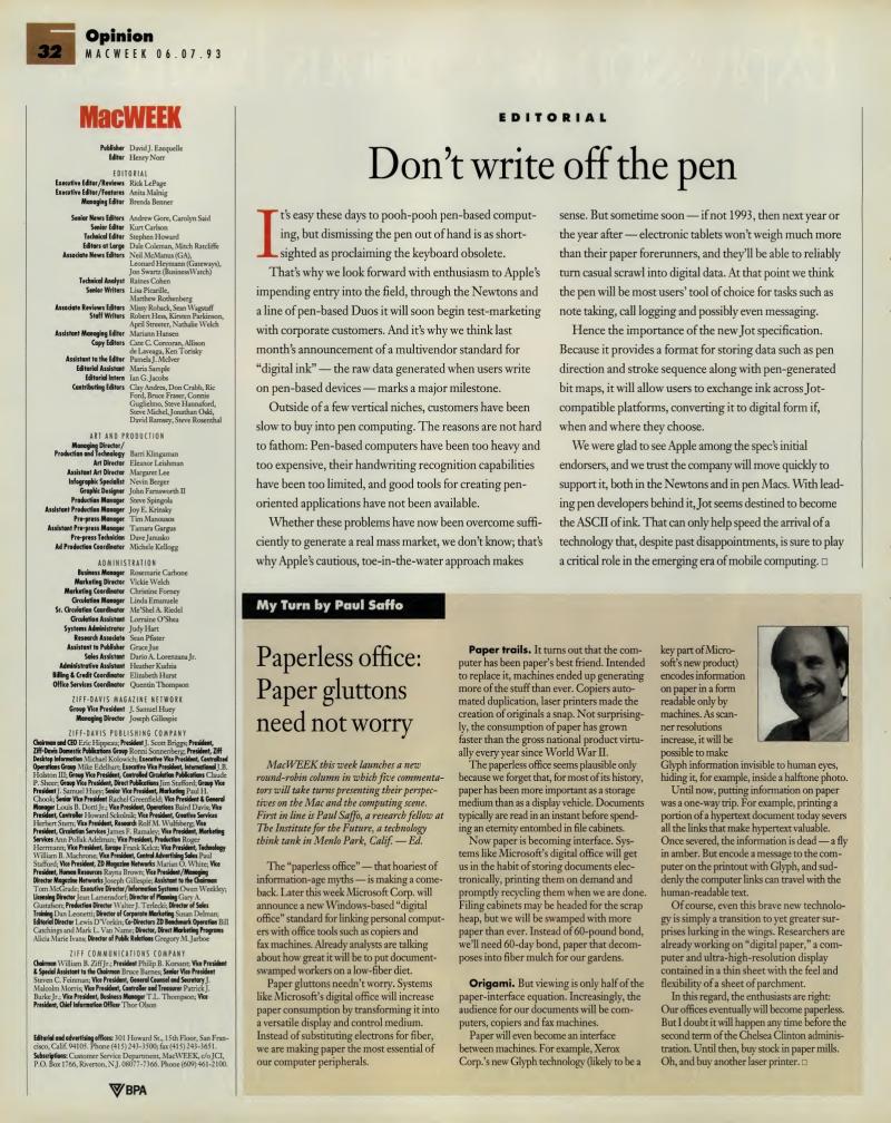 MacWEEKV07N23 — page 32